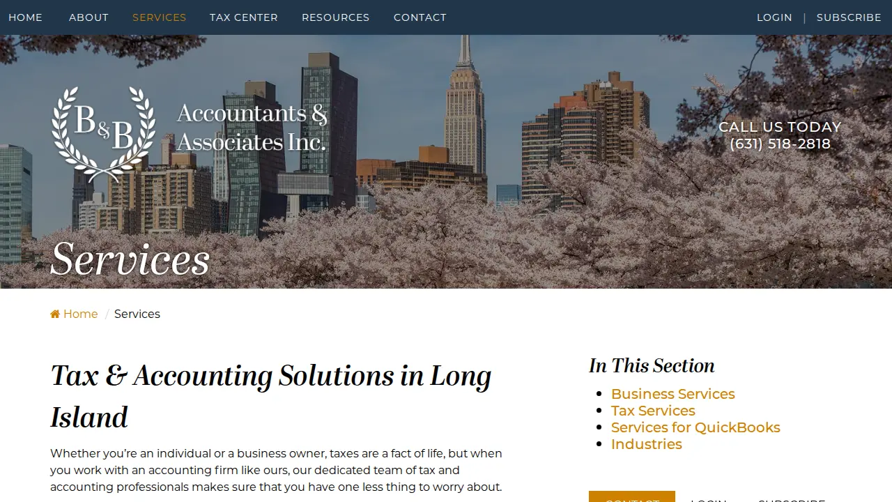 B&B Accountants & Associates Inc. page