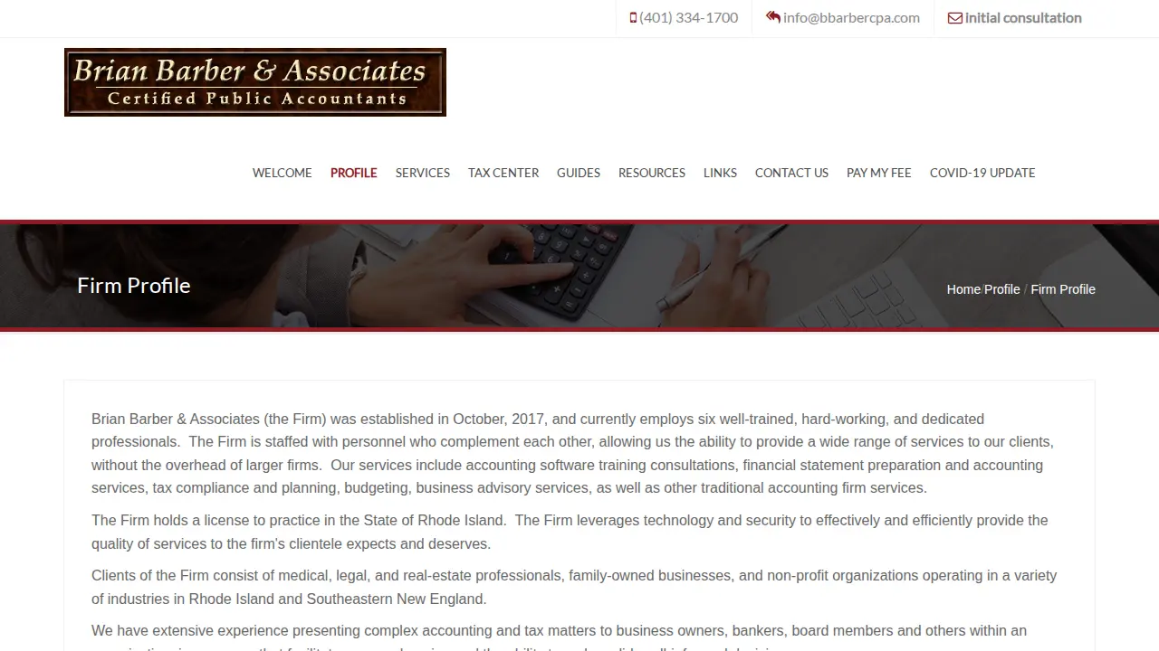 Brian Barber & Associates page