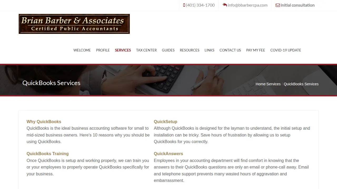 Brian Barber & Associates page