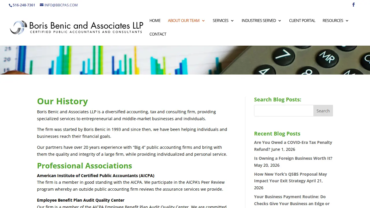 Boris Benic and Associates LLP page