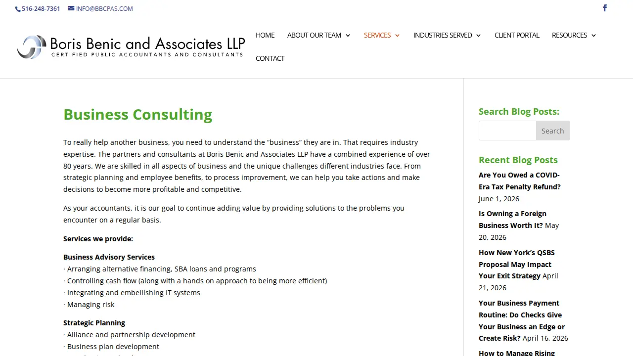 Boris Benic and Associates LLP page