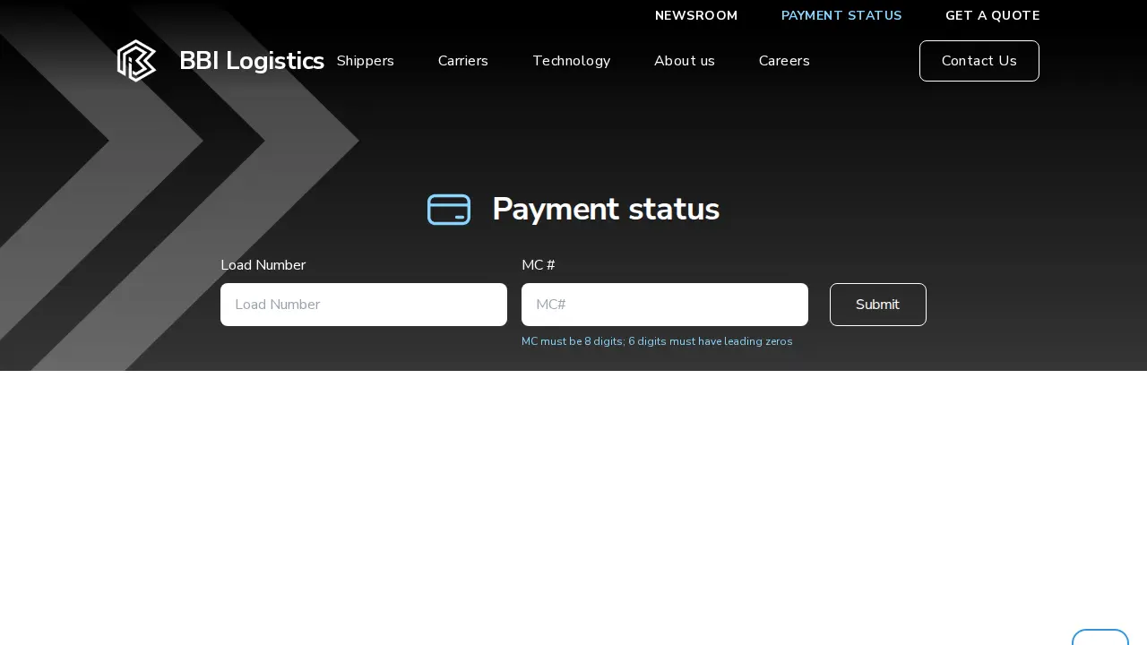 BBI Logistics HQ page