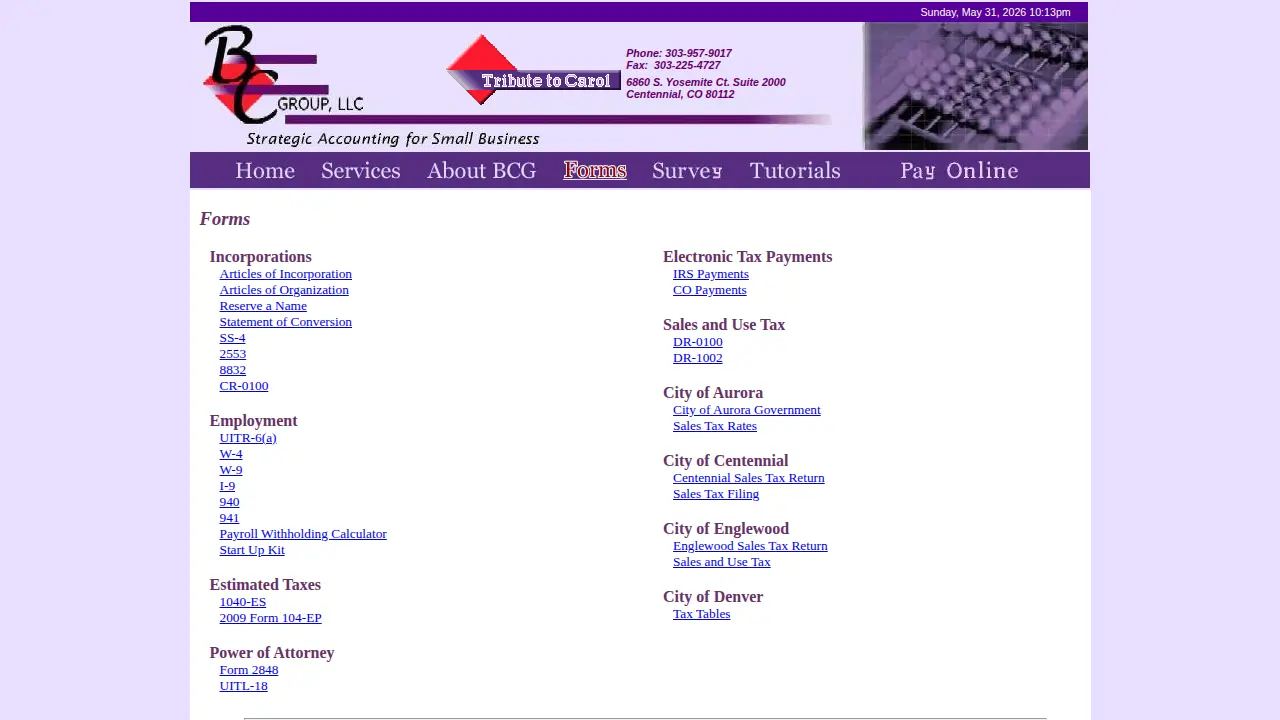 BC Group LLC page