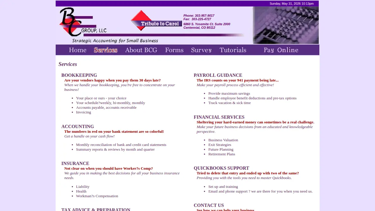 BC Group LLC page
