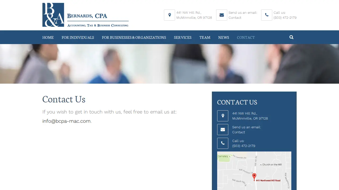 Bernards, CPA page
