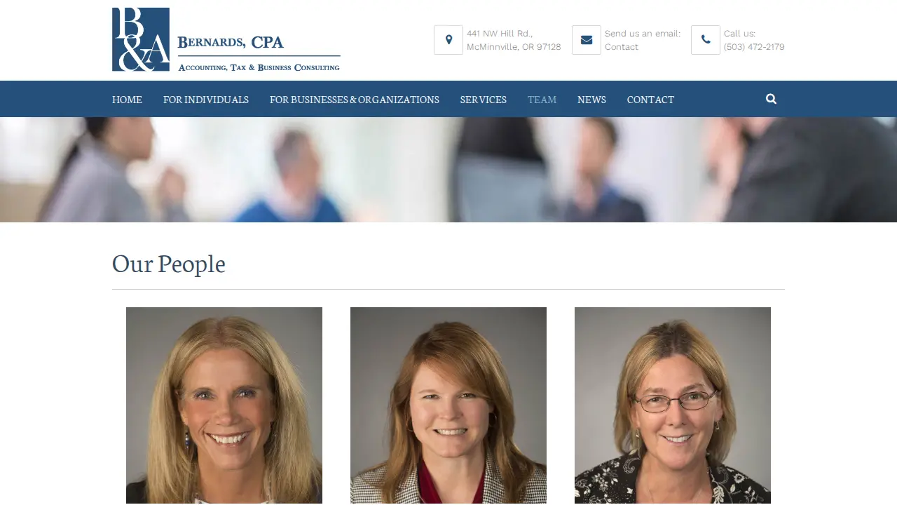 Bernards, CPA page
