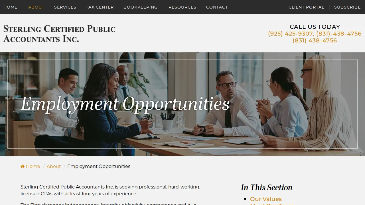 Business Consultants page