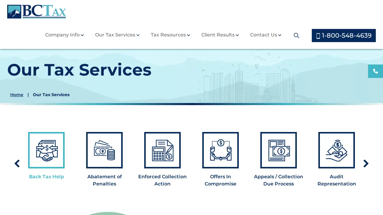 BC Tax Relief page