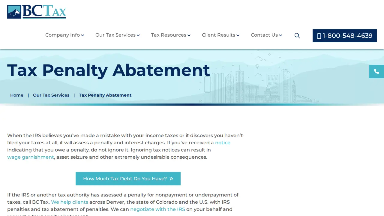 BC Tax Relief page