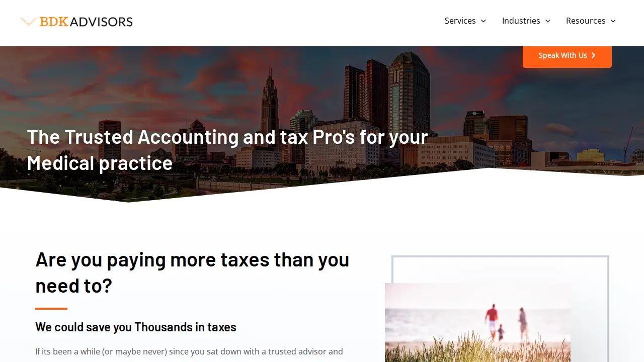 BDK Advisors - Accounting and Tax Solutions - CPA page