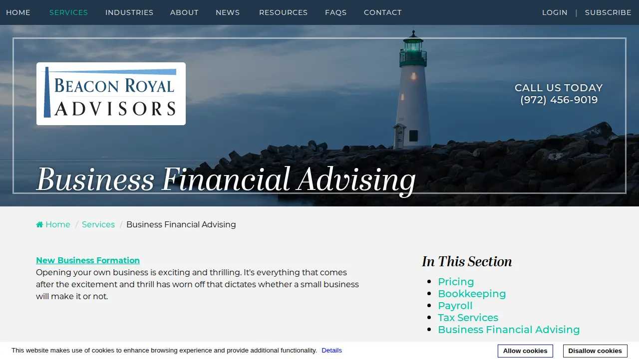 Beacon Royal Advisors page