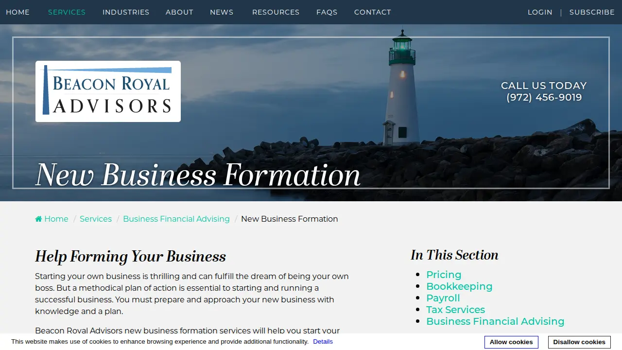 Beacon Royal Advisors page