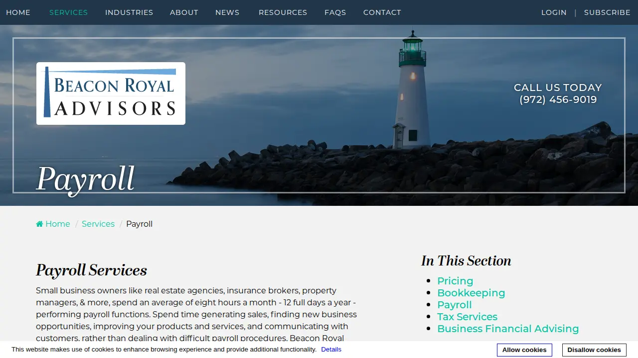 Beacon Royal Advisors page
