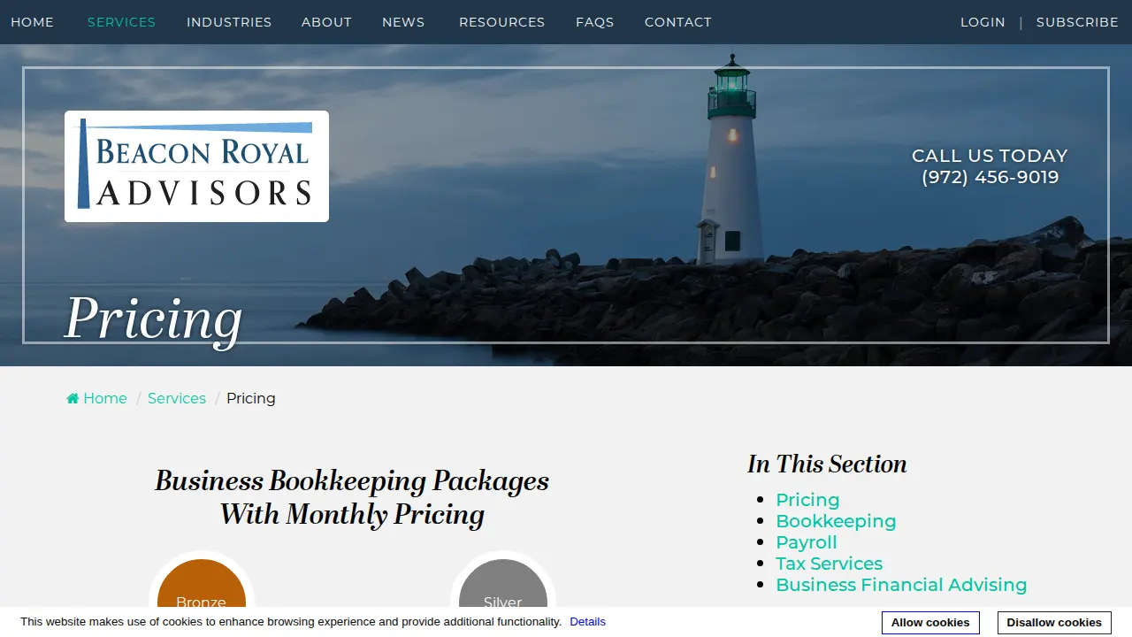 Beacon Royal Advisors page