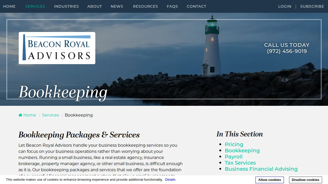 Beacon Royal Advisors page