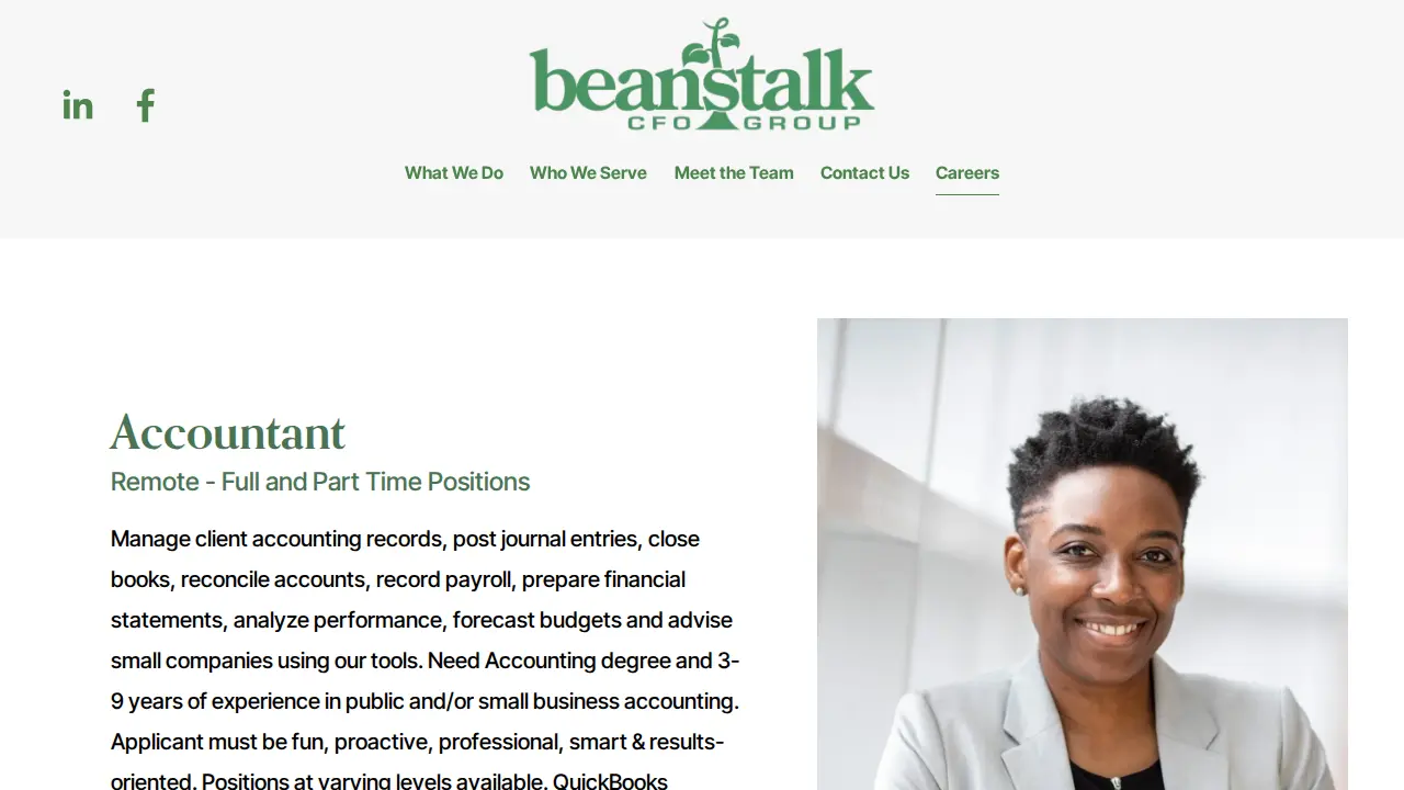 Beanstalk Cfo Group page