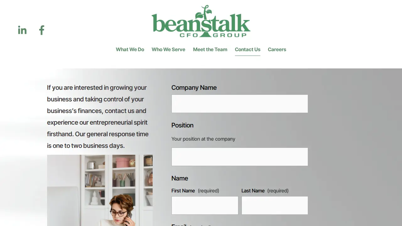 Beanstalk Cfo Group page