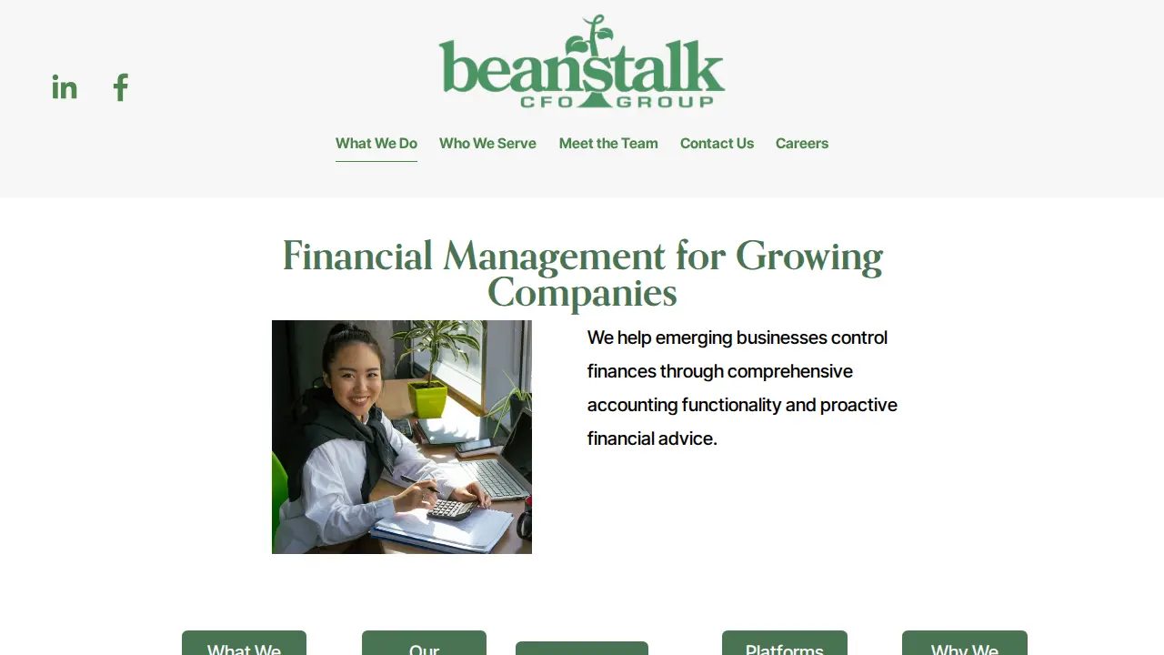 Beanstalk Cfo Group page
