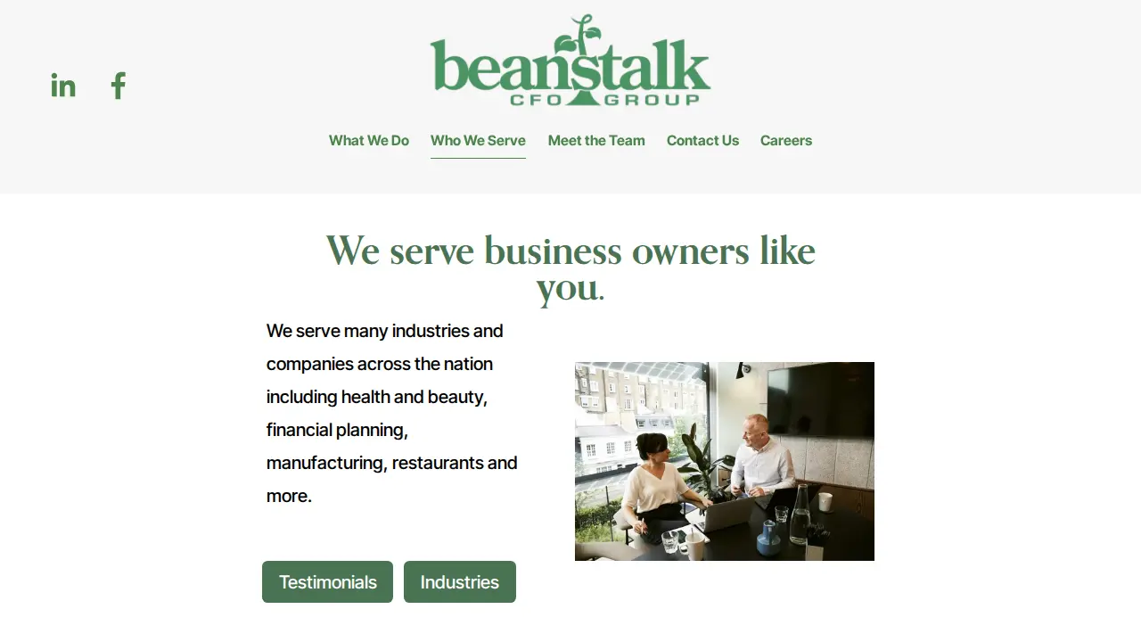 Beanstalk Cfo Group page