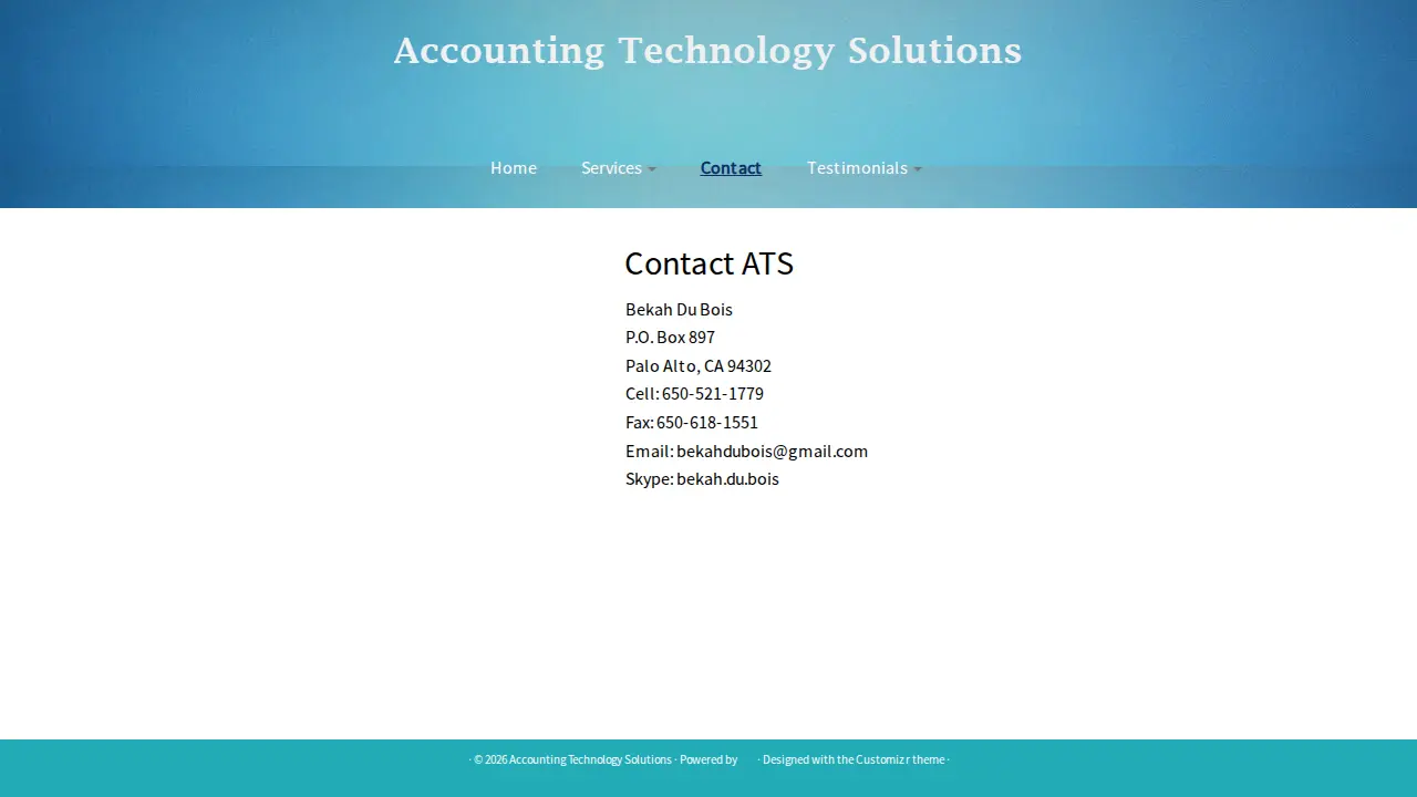 Accounting Technology Solutions page