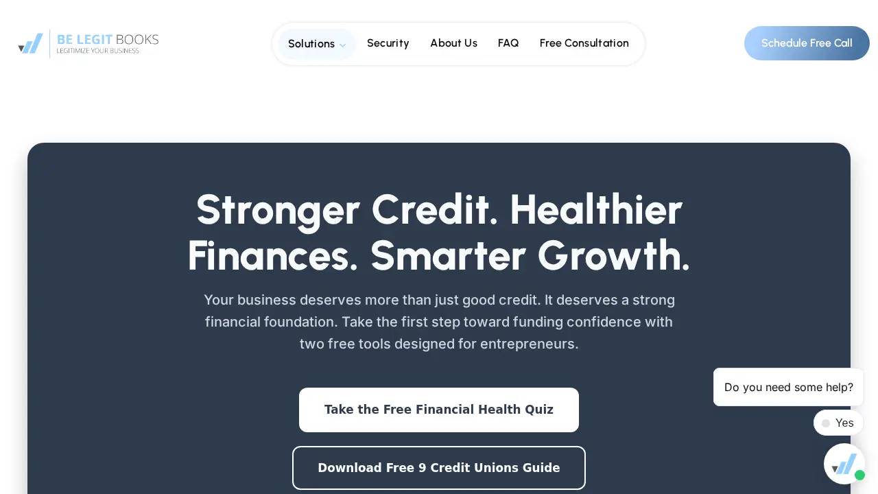 Be Legit Books page