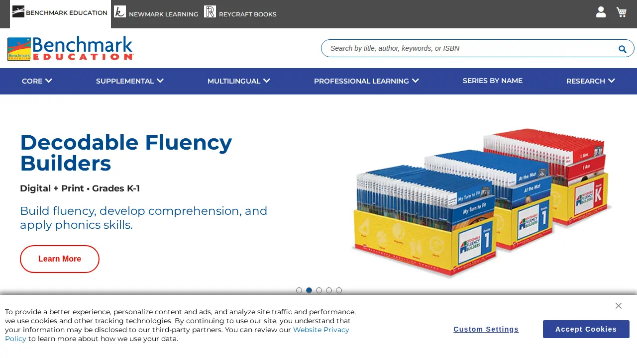 Benchmark Education Company Fulfillment Center website
