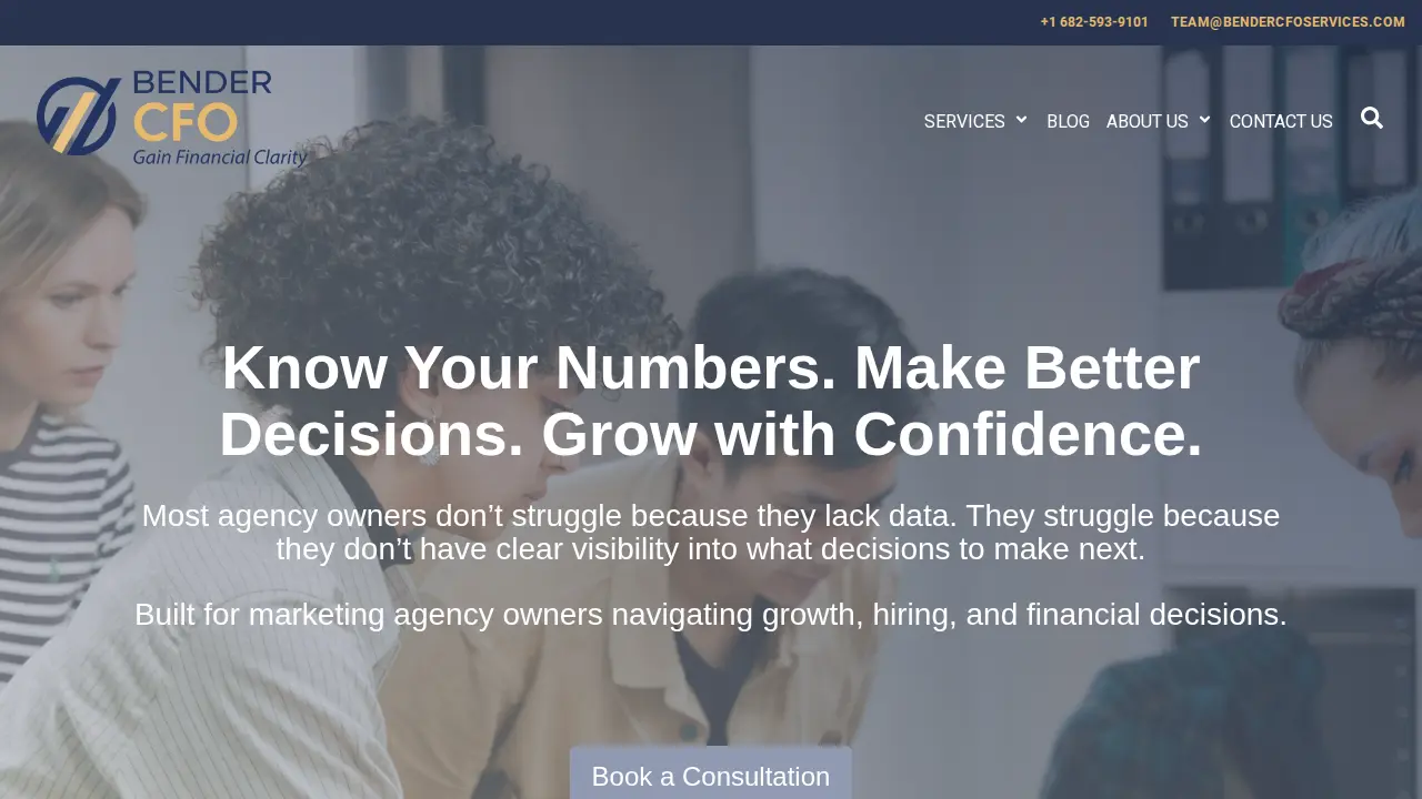 Bender CFO Services page
