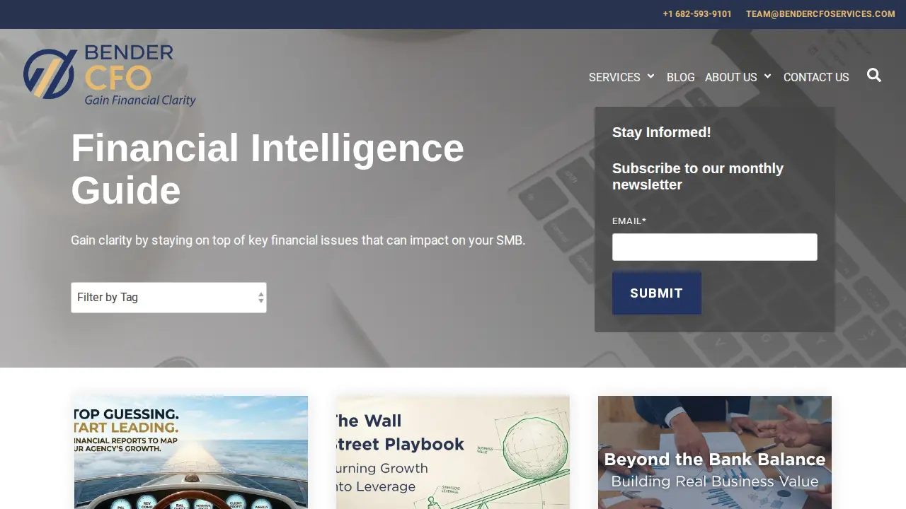 Bender CFO Services page