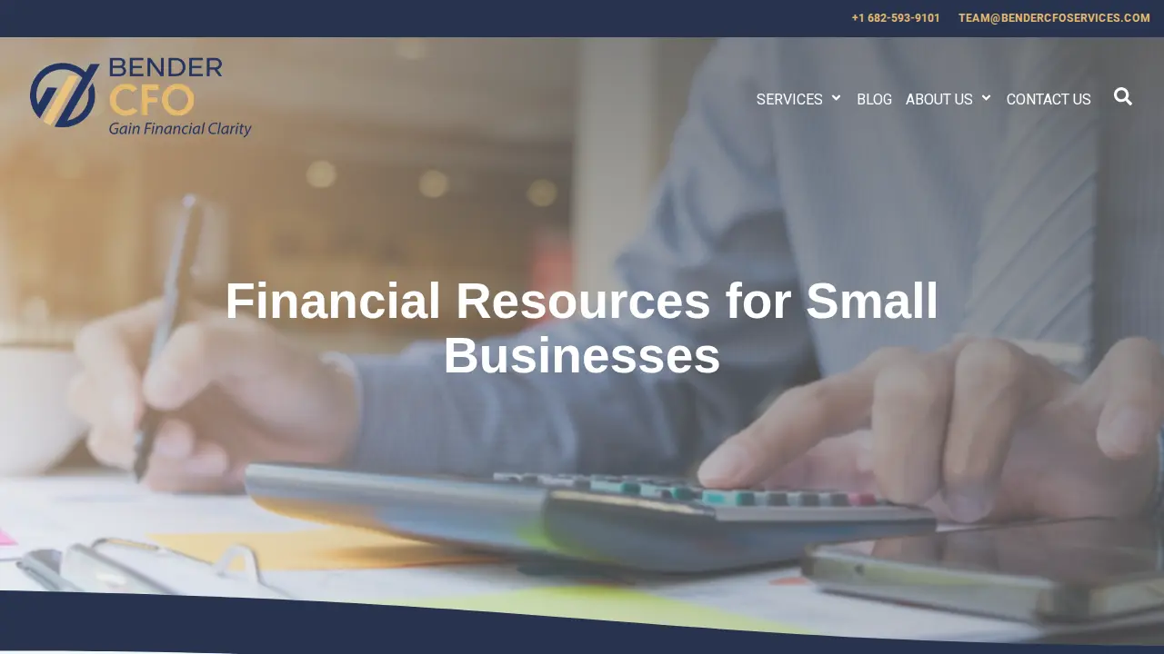 Bender CFO Services page