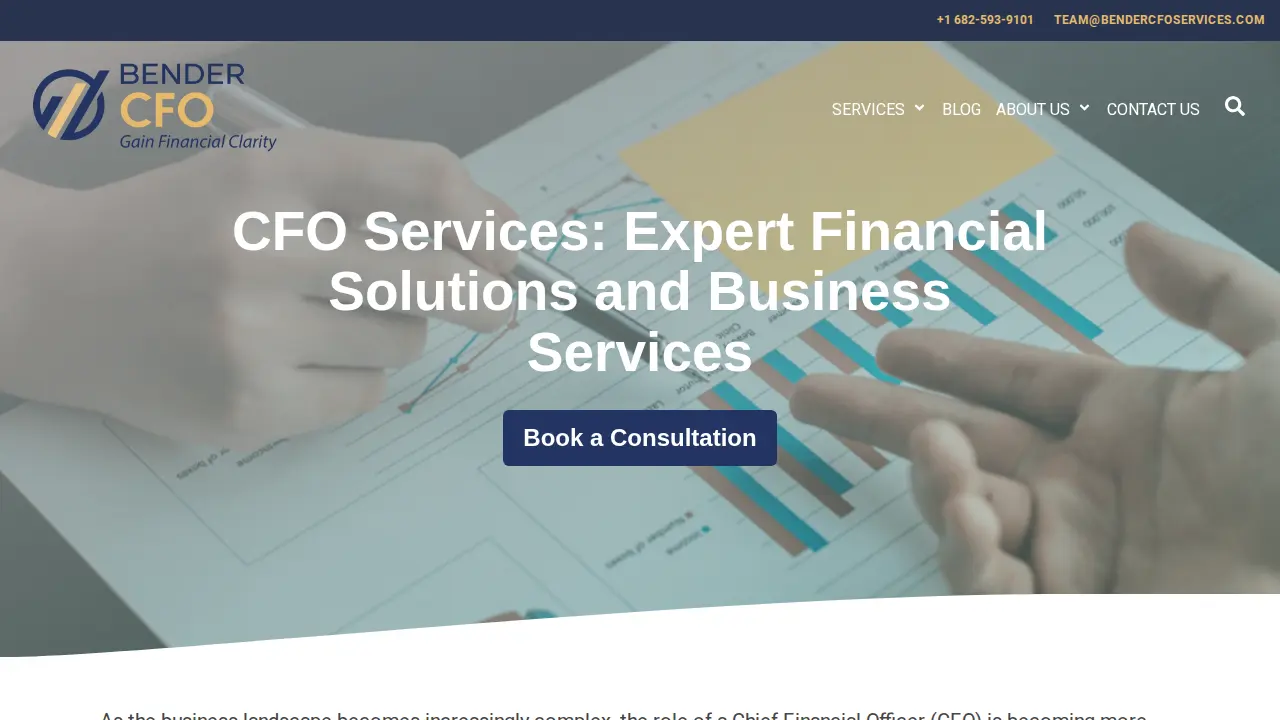 Bender CFO Services page