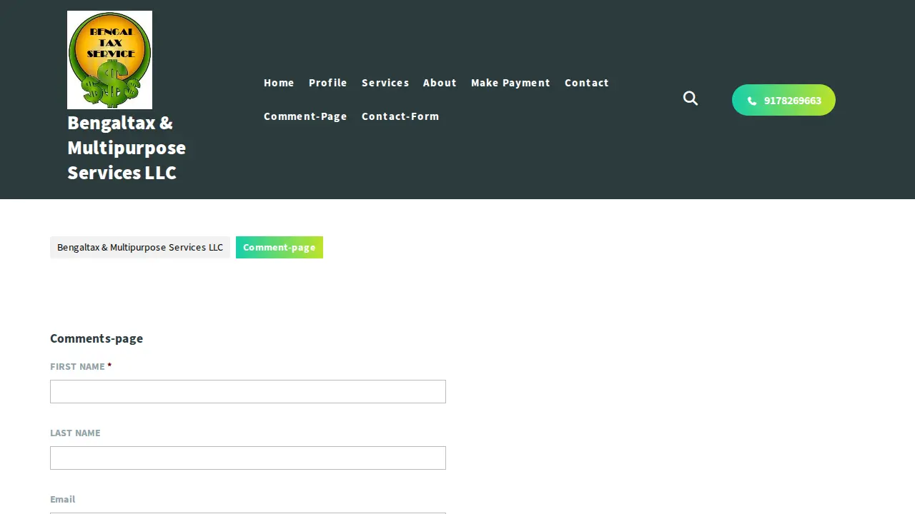 Bengaltaxservice page