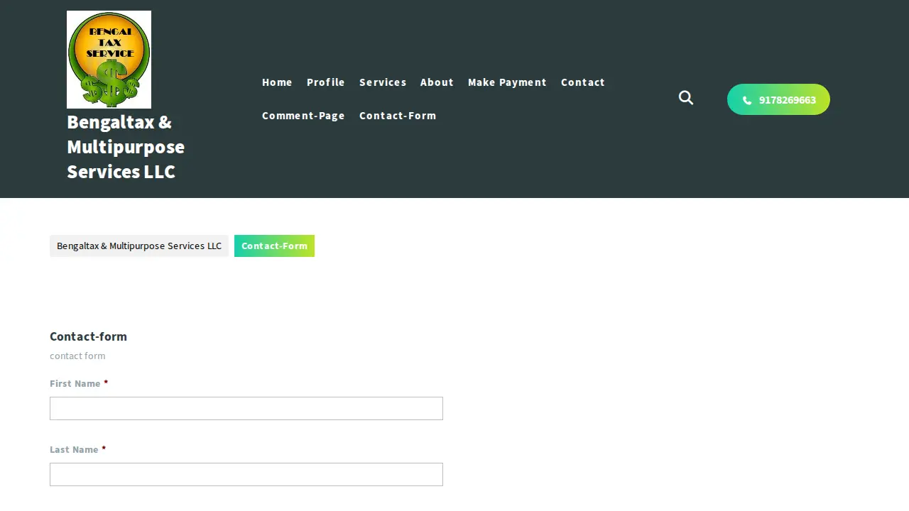 Bengaltaxservice page