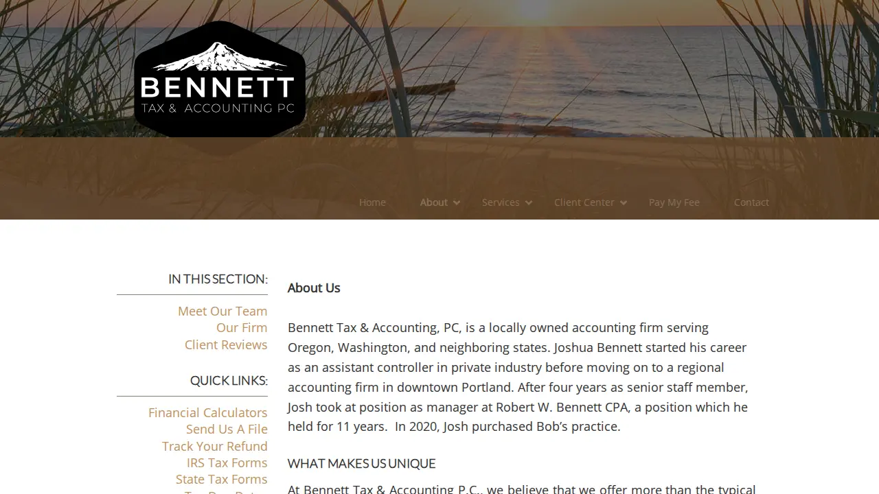 Bennett Tax & Accounting PC page