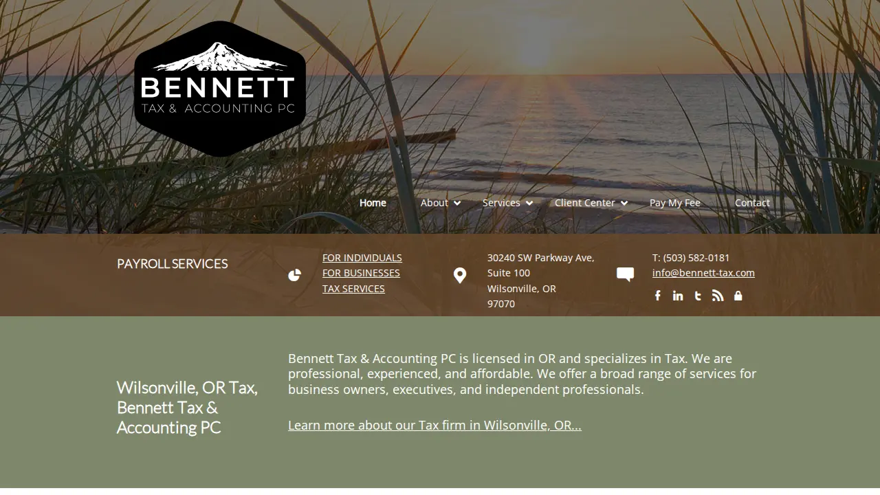 Bennett Tax & Accounting PC page
