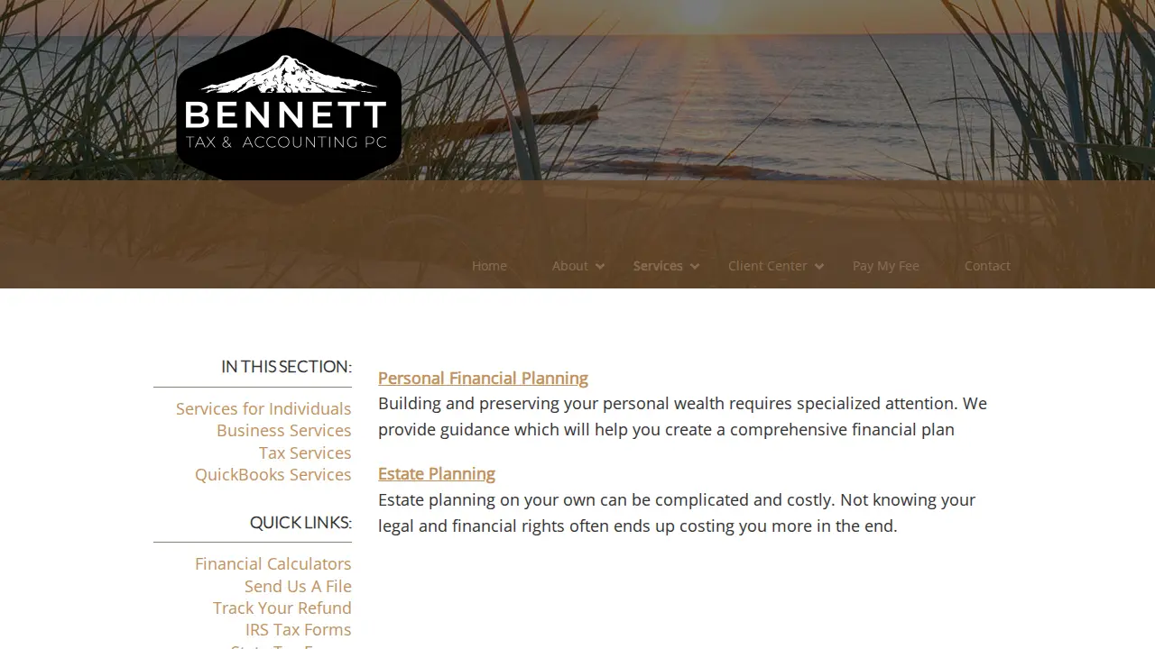 Bennett Tax & Accounting PC page