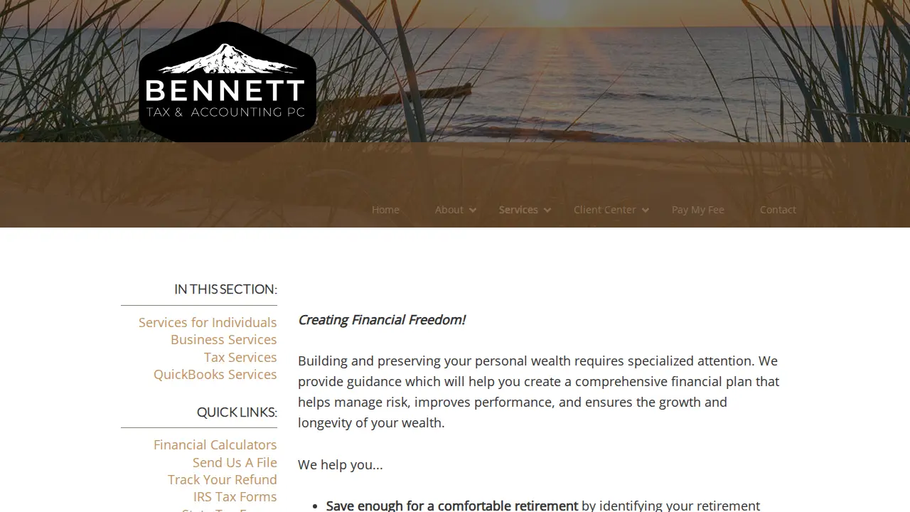 Bennett Tax & Accounting PC page