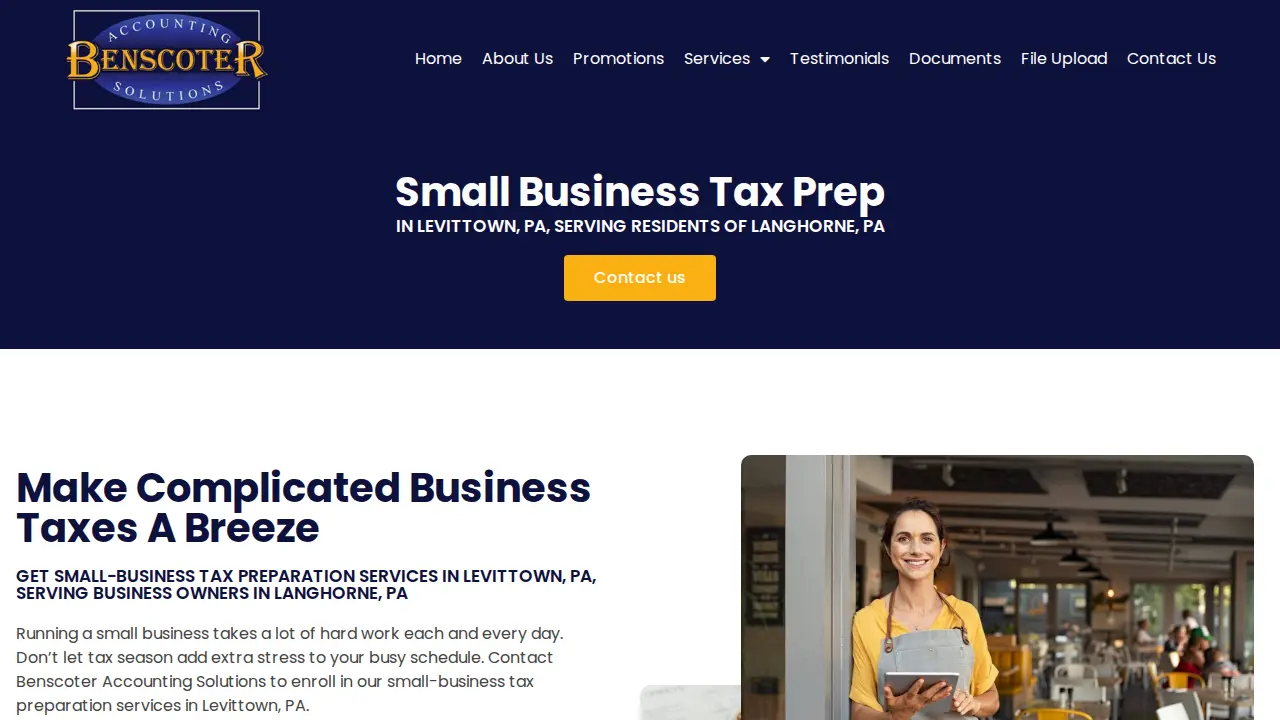 Benscoter Accounting Solutions page