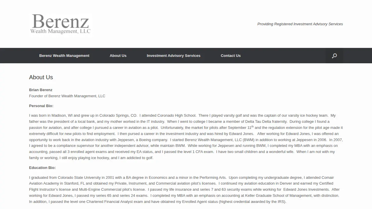 Berenz Wealth Management, LLC page
