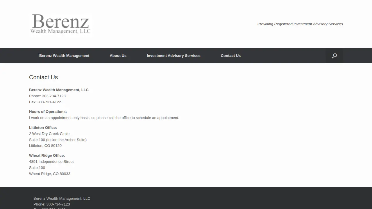 Berenz Wealth Management, LLC page