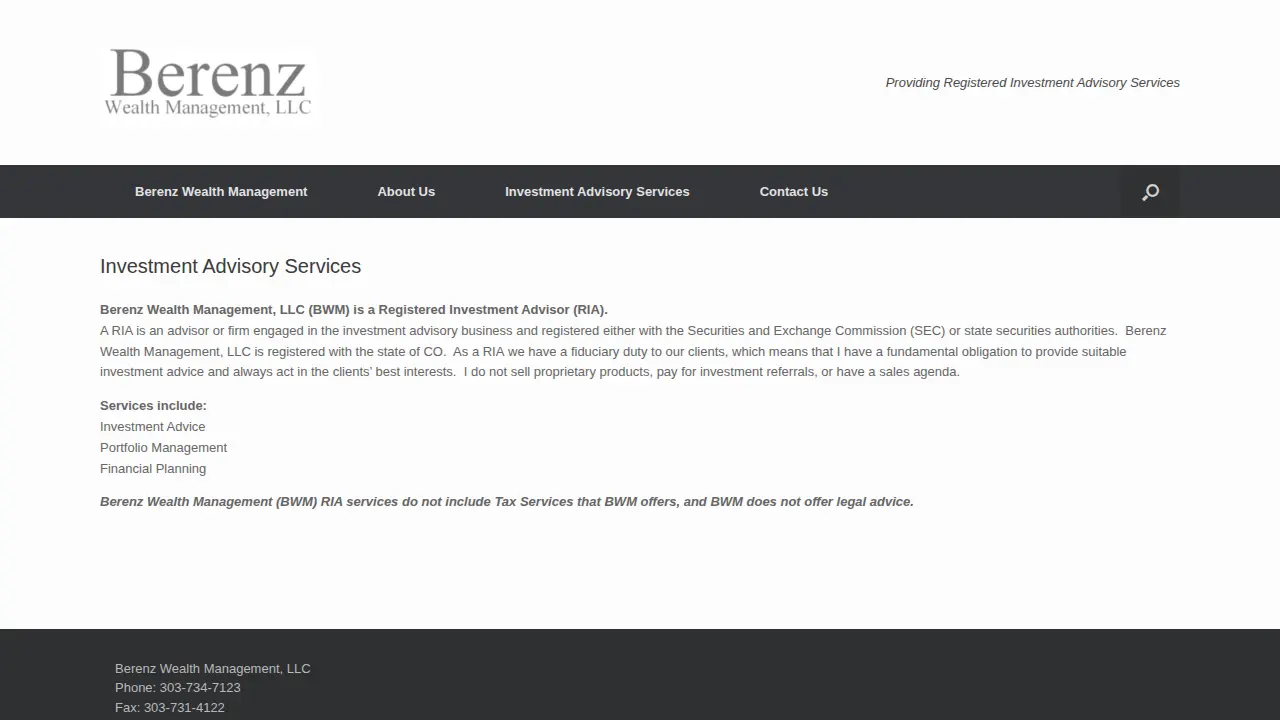 Berenz Wealth Management, LLC page