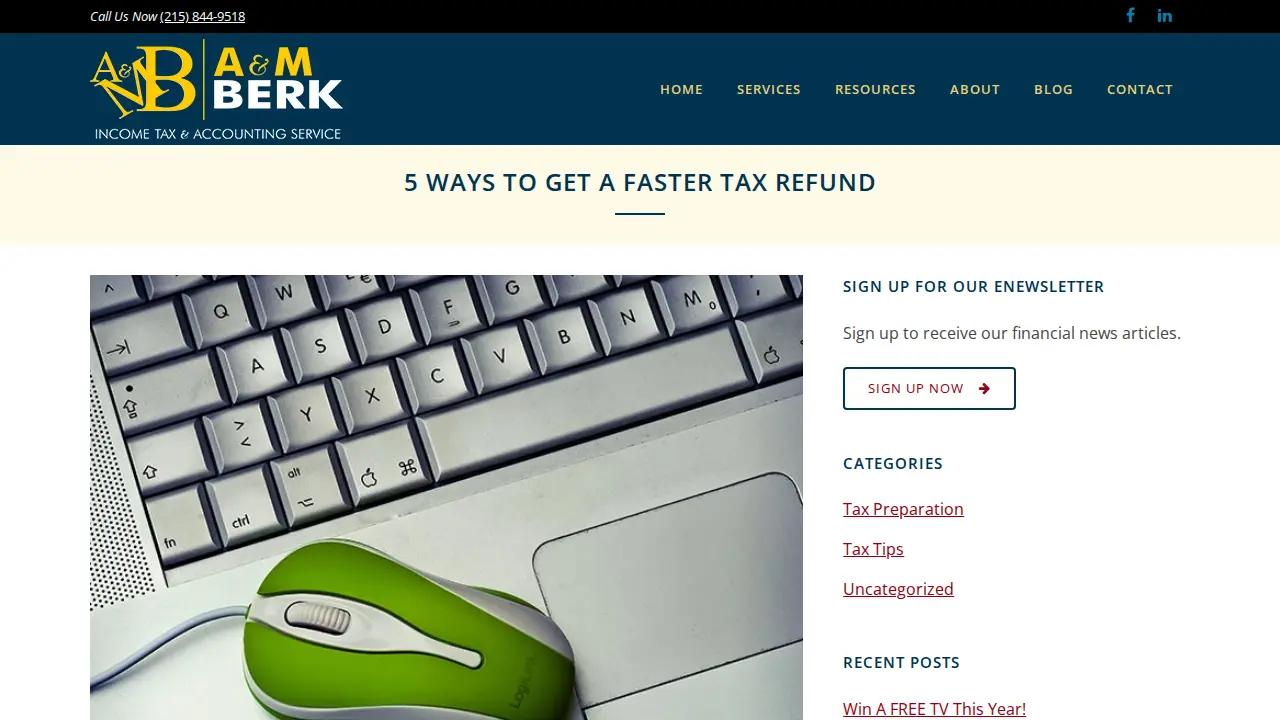 A & M Berk Tax Service Inc page