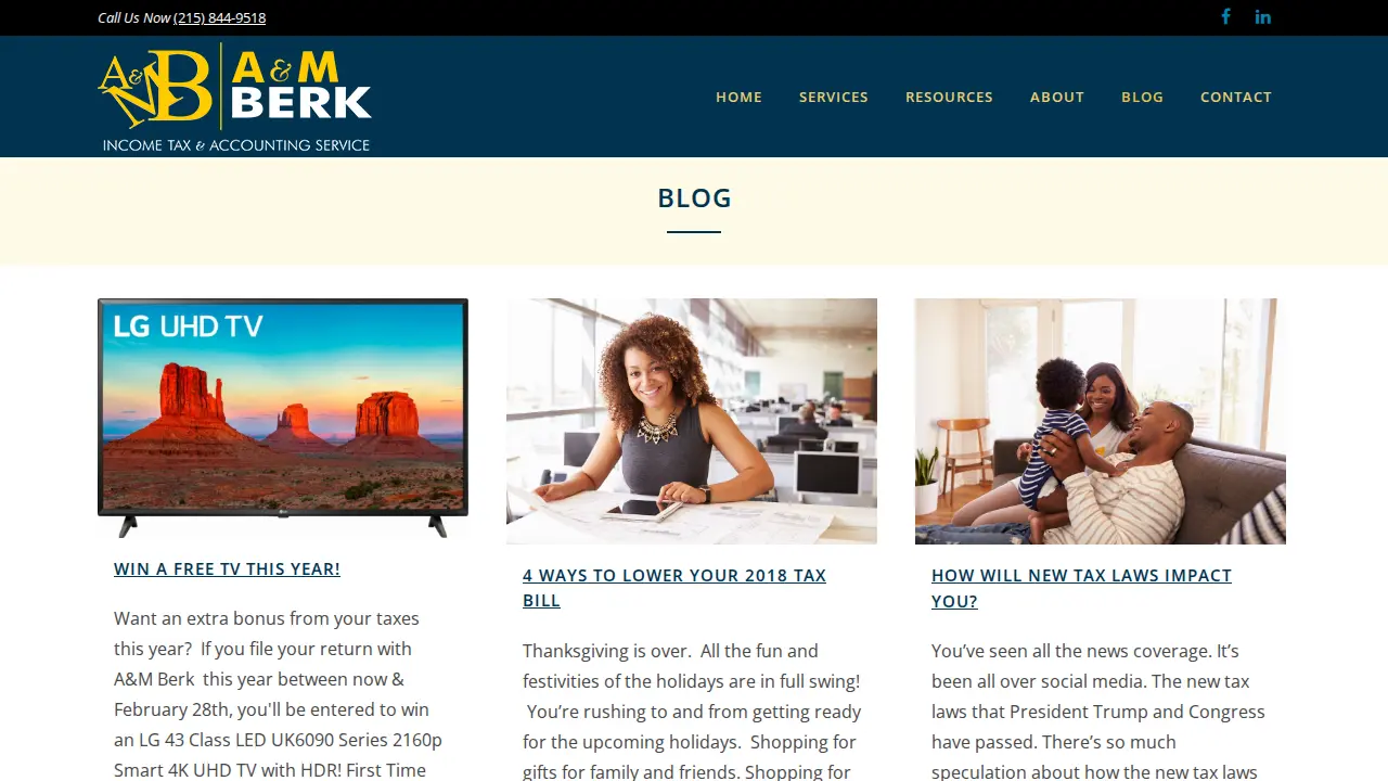 A & M Berk Tax Service Inc page