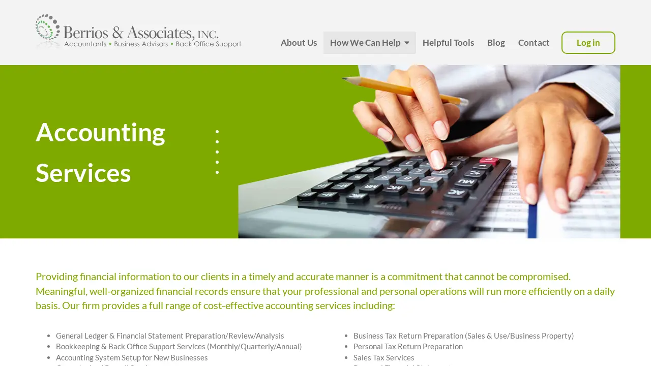 Berrios & Associates, Inc. page