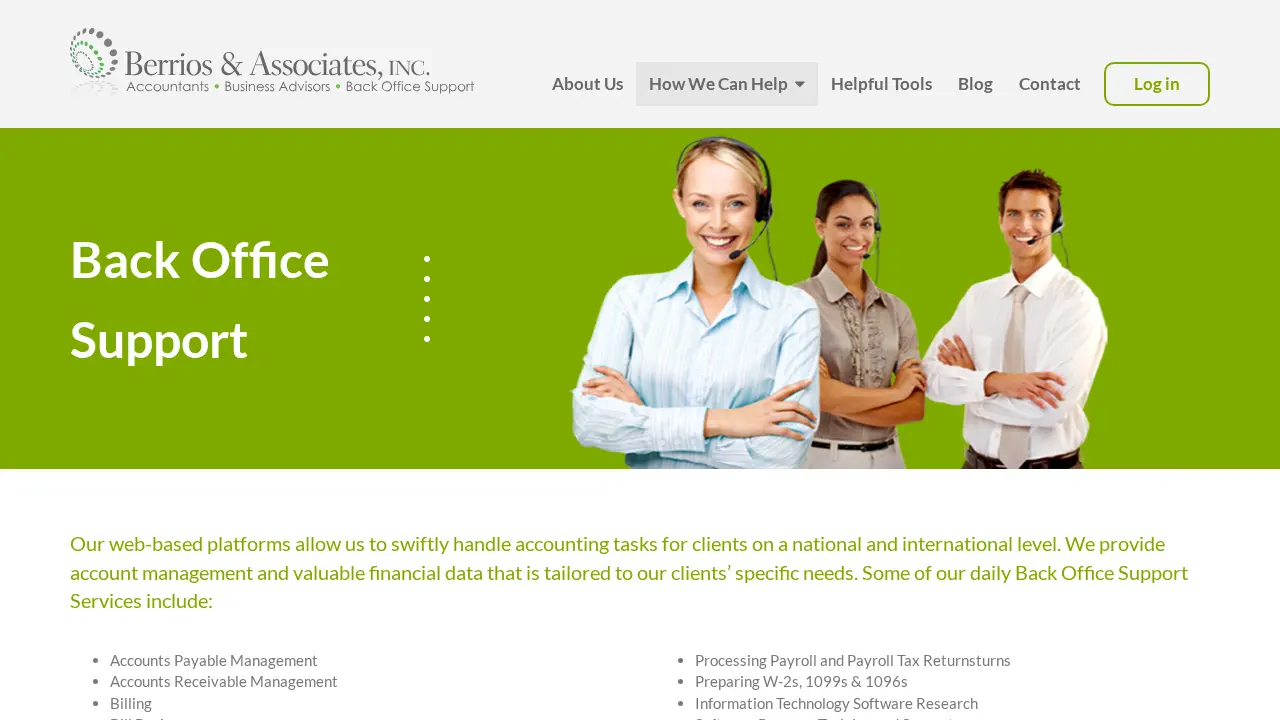 Berrios & Associates, Inc. page
