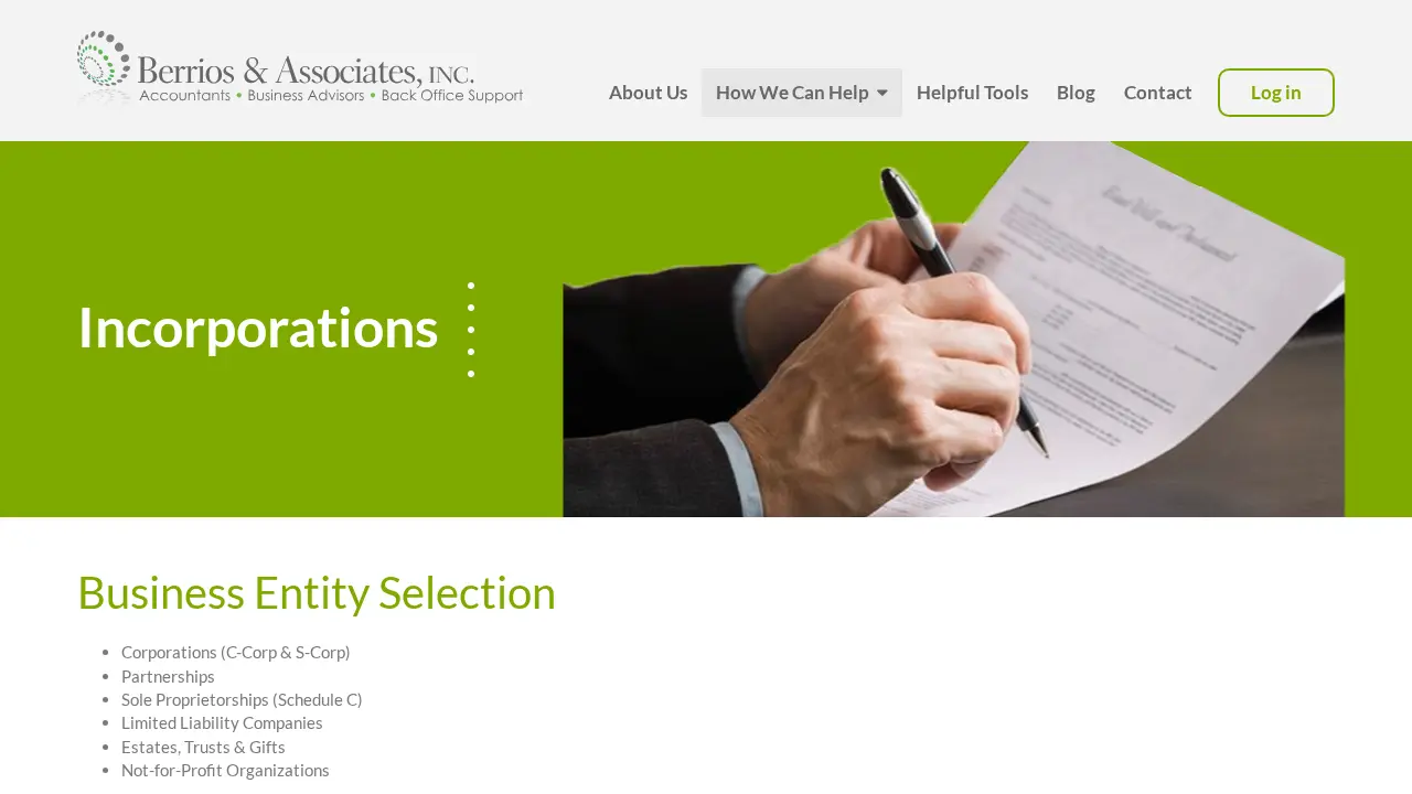 Berrios & Associates, Inc. page