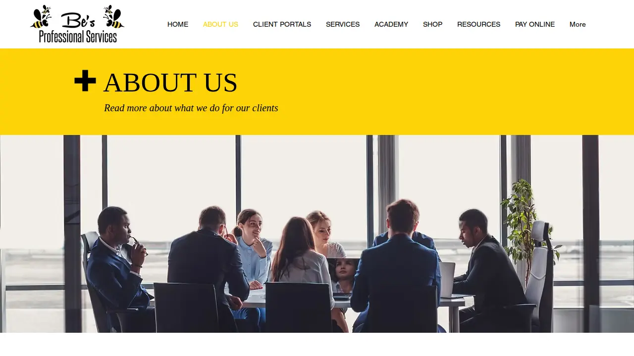 Be's Professional Services page