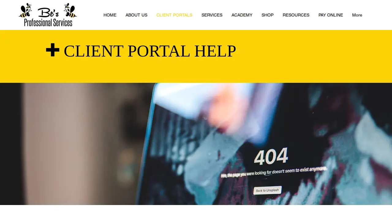 Be's Professional Services page
