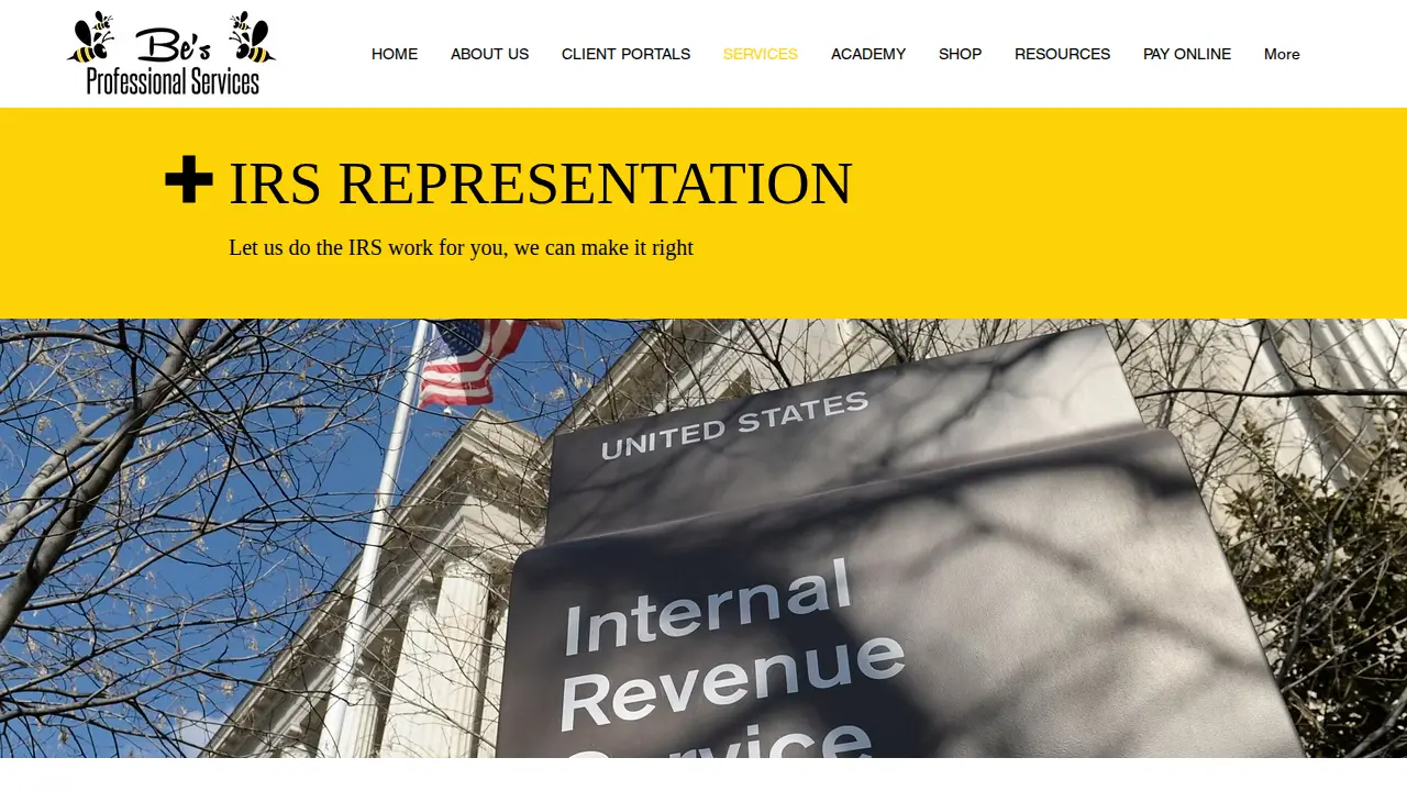 Be's Professional Services page