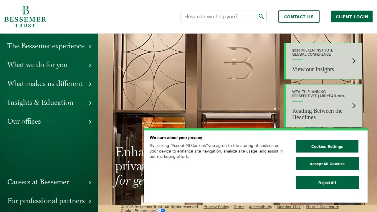 Bessemer Trust Private Wealth Management Wilmington DE page