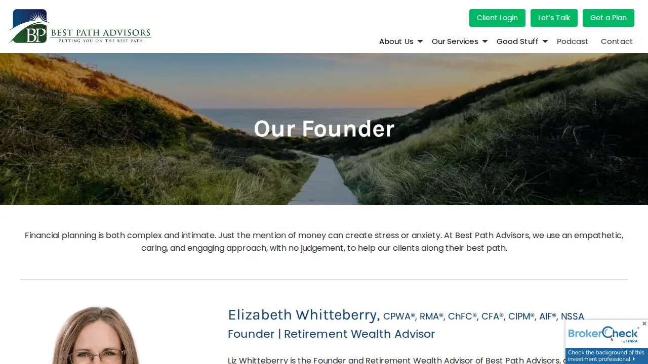 Best Path Advisors page